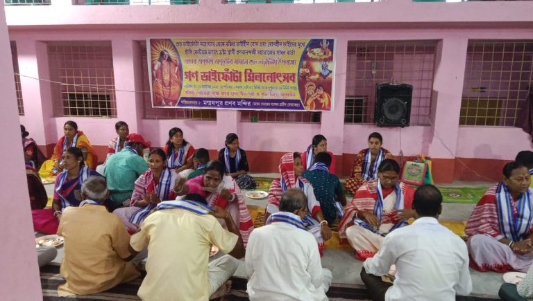 মন্মথপুর প্রণব মন্দিরে গণ ভাইফোঁটা উৎসব পালন