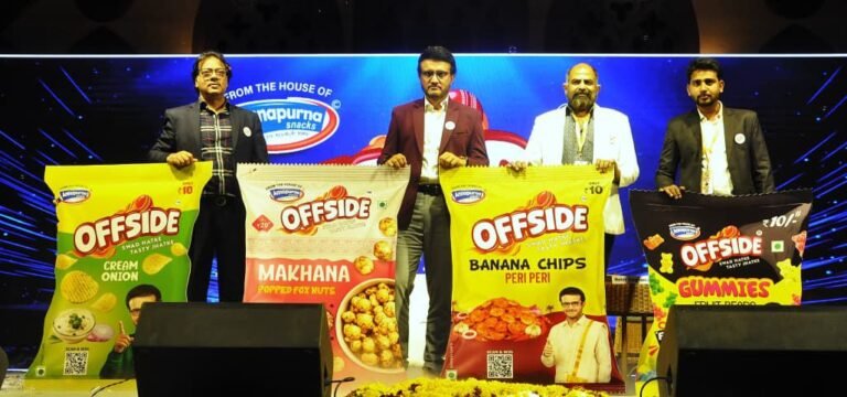 Annapurna Swadisht Limited Launches ‘OFFSIDE’, a New FMCG Brand Endorsed by Sourav Ganguly