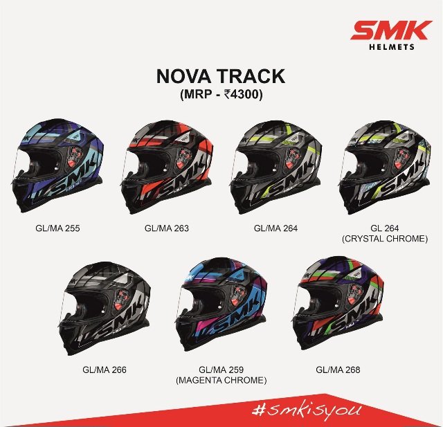 SMK Helmets Launches Globally Acclaimed NOVA Track and NOVA Super in India