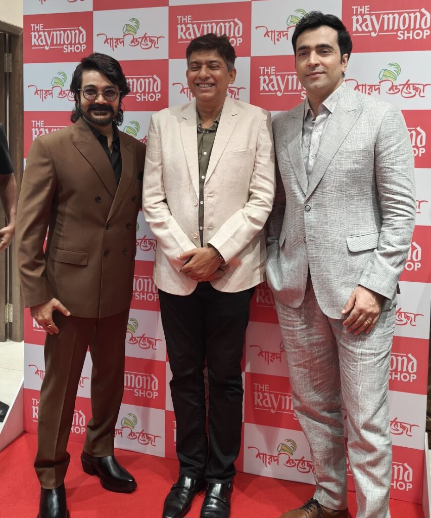 Raymond Unveils Landmark Pujo Celebration with Cinema Icons Prosenjit Chatterjee and Abir Chatterjee